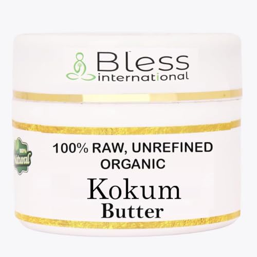 Organic Raw Kokum Butter 100% Pure Natural & Unrefined| Skin Moisturizer For Face Body & Hair| 8 OZ/230 GM Ivory / White Grade A | DIY Creams Balms Lotions Soaps| Moisturizes Dry Skin