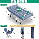Camping Cot for Adults, 32" Wide Cots for Sleeping with Mattress - Image 3
