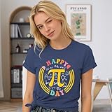 Happy Pi Day Shirt for Women - Pi Spiral Symbol Shirts Math Teacher Tee Tops