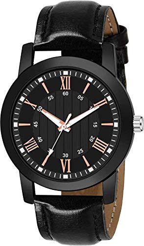TIMESPACE Analogue (Black Dial Black Leather Strap) Mens & Boys Watch TS101 (B083416RQZ) Amazon Price History, Amazon Price Tracker