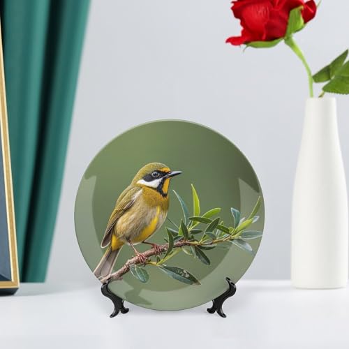 Plato decorativo de porcelana Bone China blanco miniatura 6