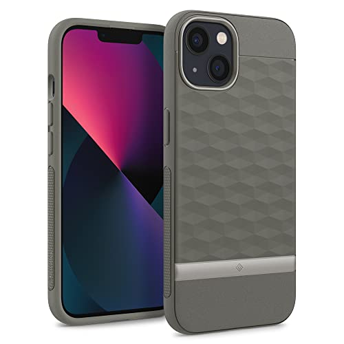 Image of CASEOLOGY by Spigen Parallax Back Cover Case Compatible for iPhone 13 (TPU and PC /Poly Carbonate | Ash Gray)