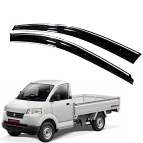 Image of CAR SAAZ Chrome Line Door Visor for Carry (2016-2020)(Set of 2Pcs) | Rain Guard | Wind Deflector