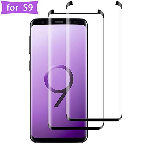 Flysee Protector de Pantalla para Samsung Galaxy S9, [2 Piezas] Cristal Templado para Samsung Galaxy S9 [Cobertura 3D, Anti-Arañazos, Sin Burbujas, 9H Dureza, Tacto Sensible]