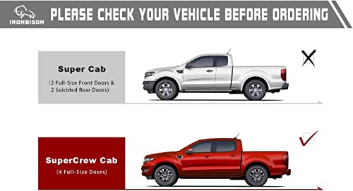 Estribos laterales para Ford Ranger SuperCrew 2019-2026 miniatura 3