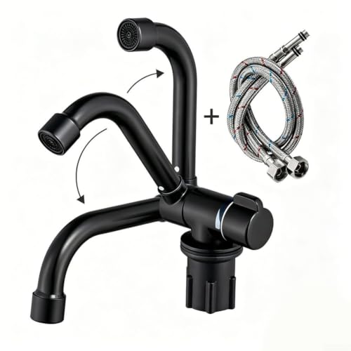 Grifo plegable para caravana rotación 360 y aireador de cobre oculto 3