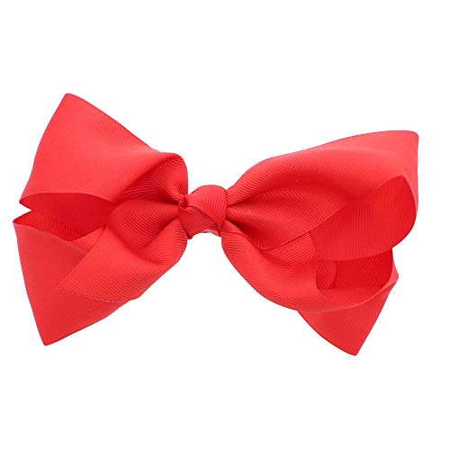 5.5 Inch Grosgrain Hair Bow Clip For Woman And Girls (Red) #TOP19