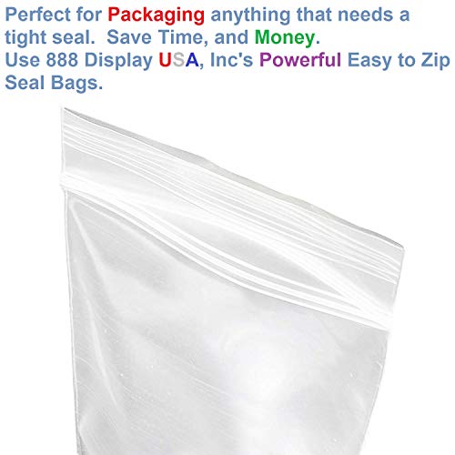 100 Bags of 2" x 8" 2 Mil Clear Plastic Reclosable Zip Poly Bags with Resealable Lock Seal Zipper image 5