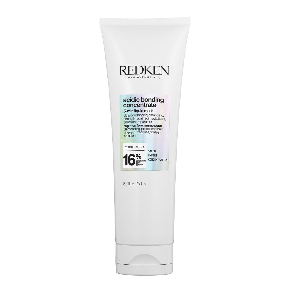 Redken Maschera Liquida Riparatrice, Azione in 5 Minuti, Ripara I Legami, Ultra Idratante, Per Capelli Secchi e Danneggiati, Acidic Bonding Concentrate, 250 ml