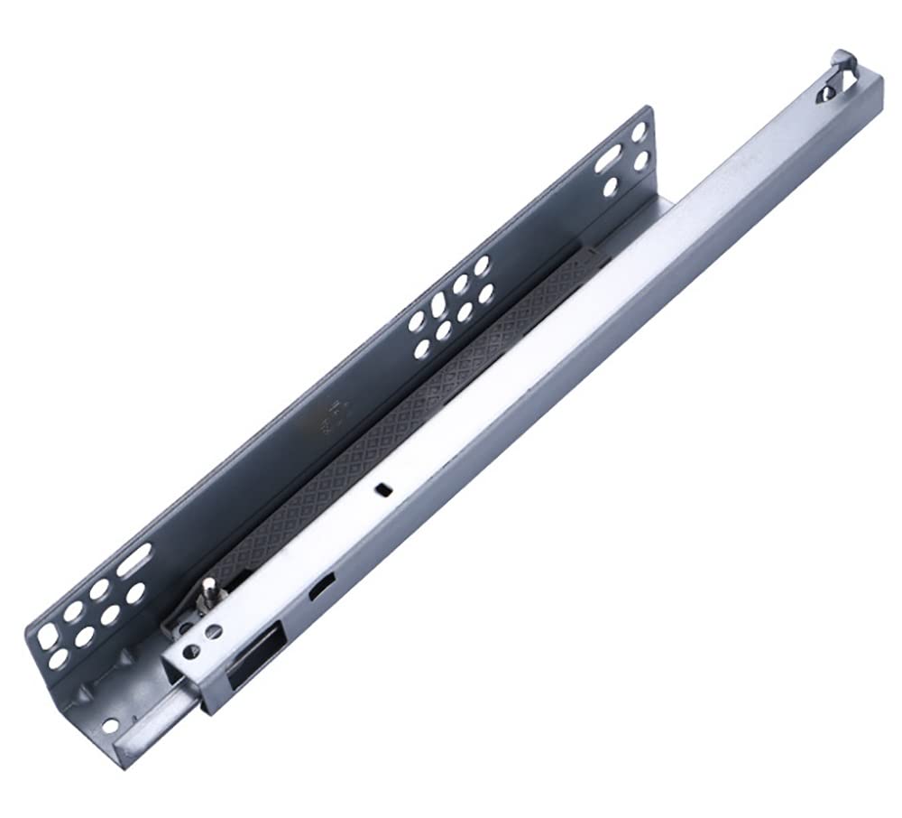 Prowadnice szuflad, Prowadnice do szuflad 12 cali, metalowe, zamykane, ukryte, podblatowe, dolne, z cichym domykiem i częściowym wysuwem(400mm/16in)