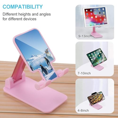 Support de téléphone portable rose pliable et réglable Penguin Antarctica Ice - 3