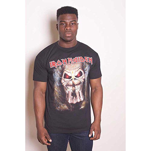 Image of Iron Maiden Men Eddie Candle Finger Short Sleeve T-Shirt, Black, X-Large