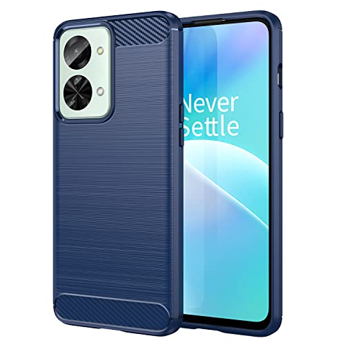 Coque OnePlus Nord 2T 5G fibre carbone bleu anti-rayures