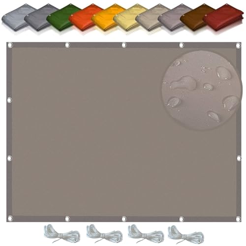 Voile d'ombrage imperméable 3x9 protection UV polyester pour auvent - 2