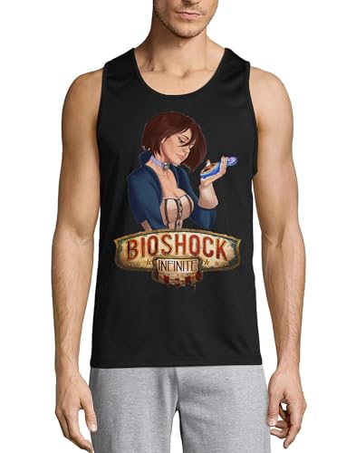 Camiseta sin mangas de algodon para hombre color negro talla XXL con diseno Cute Sad Girl Art