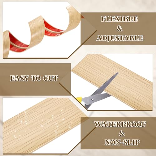 Tira de transición T-Molding de PVC con diseño de grano elegante para puertas 4