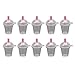 DONTHINKSO Lot de 10 mini tasses à frappuccino en plastique pour maison de poupée, gâteaux, glaces, porte-clés, fabrication de bijoux