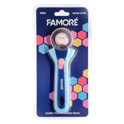 Rollschneider, Rollmesser, Stoffcutter mit Kugellager von Famore 45 mm