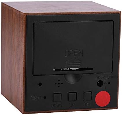 Back view of the Zerone Digital Alarm Clock showing the battery cover, USB port, and control buttons