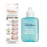 Sally Hansen Instant Cuticle Remover & Salon Effects Press-On Nails Kit - 15 Second Cuticle Remover with Aloe & 30 Nail Designs with Nail Glue
