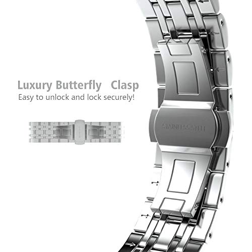 Amzaokay Band Compatible For Apple Watch Series Ultra Se Series 8 7 6 5 4 40Mm 41Mm 44Mm 45Mm 49Mm/ Series 3 2 1 38Mm 42Mm For Women Men,Stainless Steel Band For Iwatch Replacement Strap #TOP4