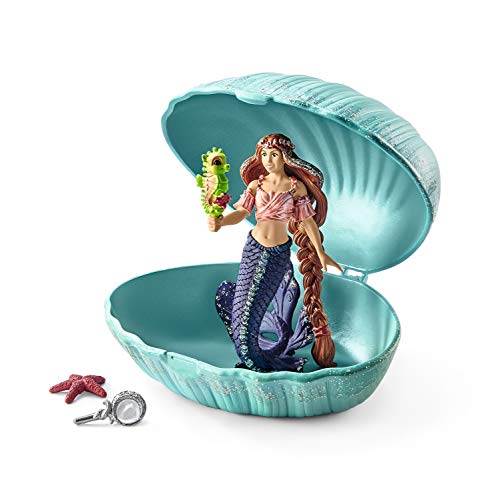 Schleich 70563 bayala play set - sirena con caballito de mar en su concha, juguetes a partir de...