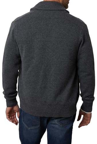 Velvet by Graham & Spencer Men's Thornton Long Sleeve Cardigan Sweater, Charcoal3