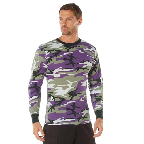 Image of Rothco Long Sleeve Camo T-Shirt | Rugged Camouflage Crew Neck T Shirt, Comfortable Casual Tee for Men & Women