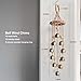 Wind Chimes Outdoor, Wooden Wind Chimes with 10 Gold Bells,Melody Light Tone,Classic Zen Garden Cute Wind-Chime Home Hanging Décor for Relaxation, Grace,Patio, Garden, Indoor Peace