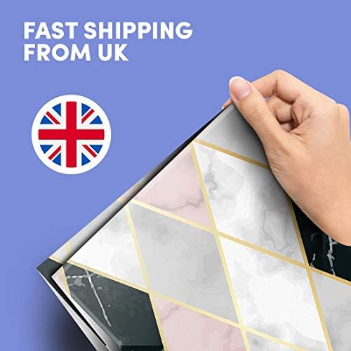 4 x Wrapping Paper - Art Deco Marble Tiles - Mother's Day Mum Sister Graduation Modern Pattern Gift Wrap #2517