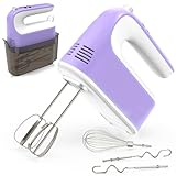 CBQ Hand Mixer Electric, 9 Speed 400W Handheld Mixer with Digital, Touch Button, Turbo, Storage Case, 5x Stainless Steel Accessories, Mixer...