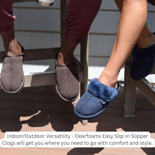 Fireside by Dearfoams Men's Grafton Shearling Indoor/Outdoor Clog Slipper4