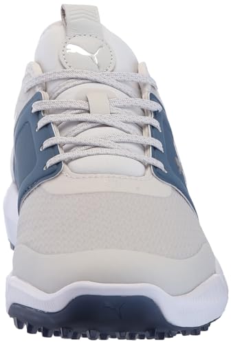 Puma Golf Men's Ignite Elevate Golf Shoes, Feather Gray/Evening Sky/Puma White, 142