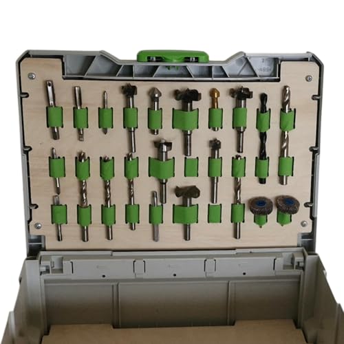 Einsatz passend für Festool Tanos Stier Systainer T-Loc: ideal als Organizer für Oberfräse OF, Tauchsäge TS, Domino, Akku, Hobel, Stichsäge PS, Zubehör, Zollstock, Bohrer, Schraubenzieher, Fräser