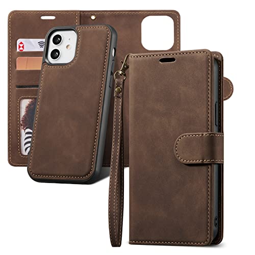 Étui pour iPhone 11 avec housse amovible magnétique et porte-cartes ambre