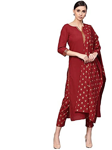 Kurta en coton pour femme ensemble 3 pièces palazzo et dupatta chic