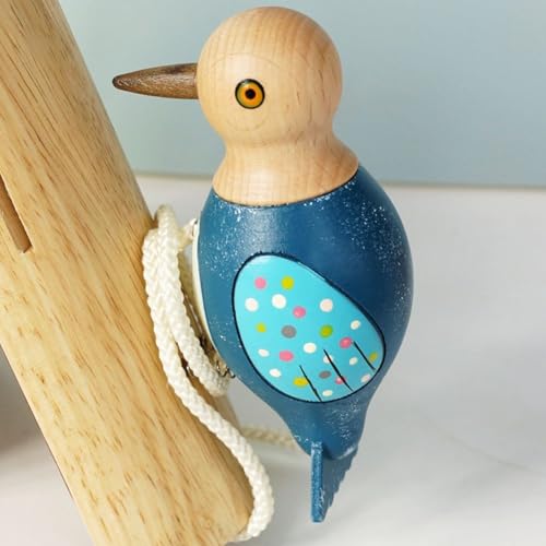 Timbre de pájaro carpintero hecho de madera: alegra la entrada de tu hogar con su golpeteo 4