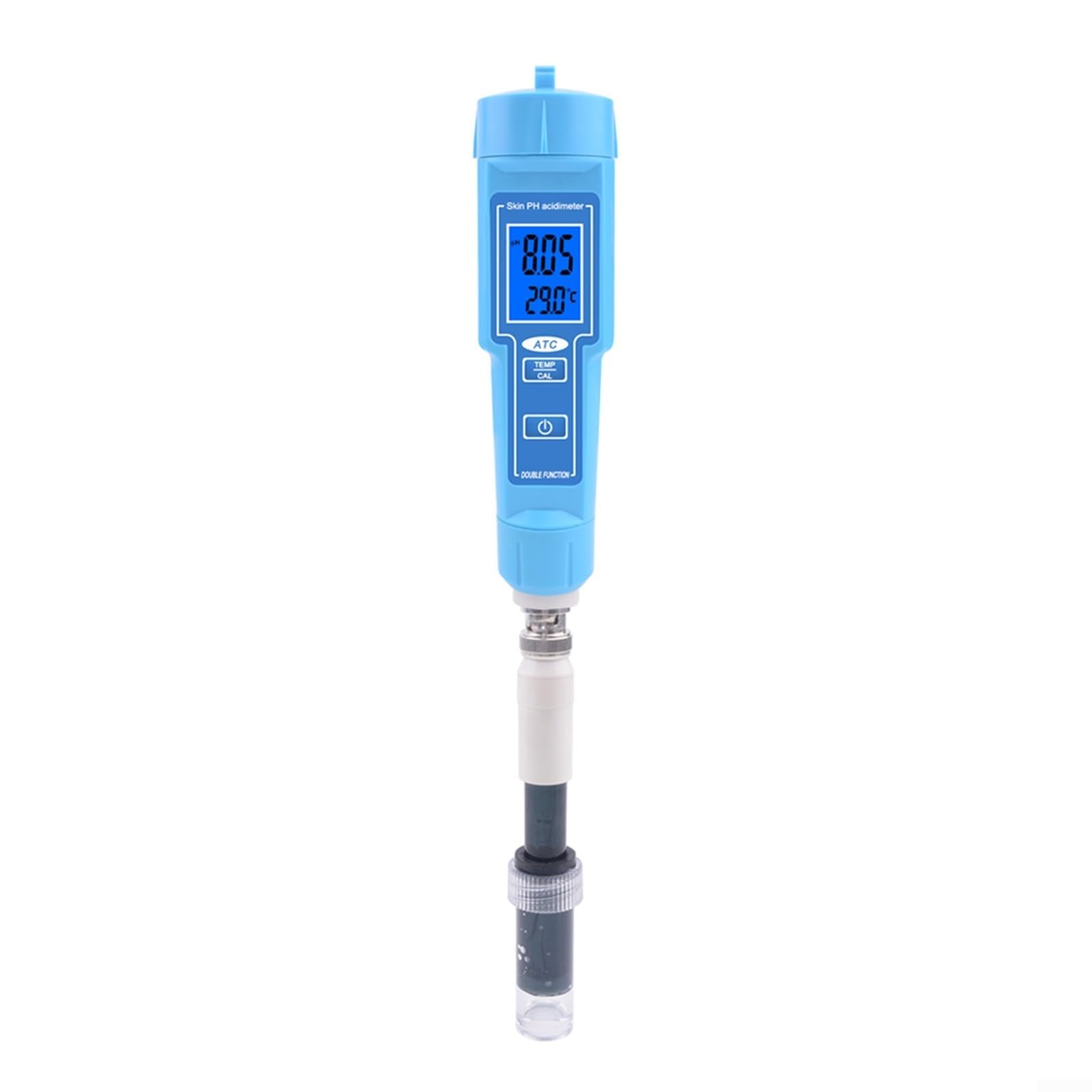 Termometro digitale a penna con compensazione automatica per testare cibo, terreno, frutta, carne e acqua, tester portatile ad alta precisione con sonda sostituibile, blu