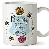 Mugffins Tassen/Becher mit Spruch für FITNESSLEHRERIN - Auf Englisch - Thanks For Beeing Amazing - 11 oz / 330 ml - originelles und lustiges Geschenk Mitarbeiter