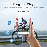 acer SD Kartenleser, Dual USB 3.0 USB C Stecker Kartenlesegerät, Aluminium OTG Adapter SD Card Reader Speicherkartenleser für SD/Micro SD/TF/SDHC/SDXC, iPhone 15-16/Android/Windows/macOS usw.-Blau – Ansicht 4