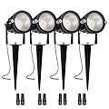REEGOLD Low Voltage Landscape Lighting: 10W 1000LM LED Landscape Lights Outdoor 2700K Warm White Spotlights with IP65 Waterproof for Yard Garden | 4 Pack of 12V 24V Low Voltage Lights with Connectors