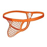 Taswuw Men's Pouch G-String Underwear Big Package Y-Back Panties Breathable Bulge Thong Mens Sexy Mi