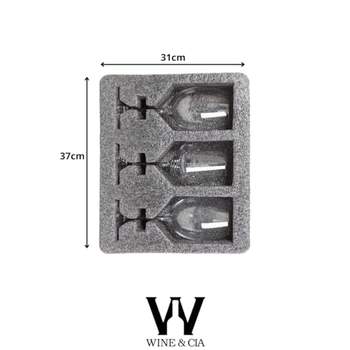 Mala para Vinho de Mão Pequena Para Transporte de Garrafas Vinho e Taças Com Espuma Protetora Anti S