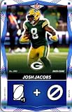Josh Jacobs Football Card (Green Bay Packers Running Back) 2025 Uno Elite Blue NFL Refractor #90