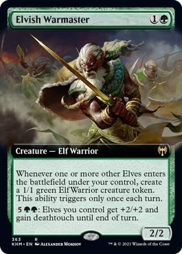 Magic: The Gathering - Elvish Warmaster - Foil - Extended Art - Kaldheim