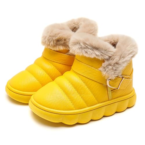IWIHMIV Toddler Boys Warm Winter Ankle Boots Thick Soled Casual Boots Winter Warm Cotton Booties For Girls2