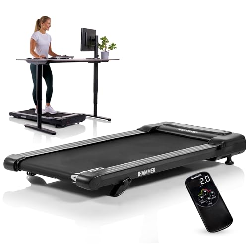 HAMMER Laufband Walk 2.0 - Walking Pad mit Steigung, Laufband...