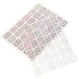 INOOMP 12枚 日用デイリースクラップブックステッカー 製和紙素材 自己粘着式プランナーカレンダーラベル 手帳装飾 日記やノート用