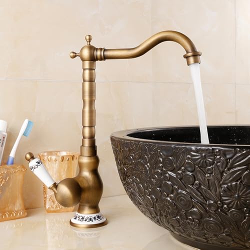 Robinet de lavabo rétro rotatif pour une salle de bain esprit maison de campagne - 4