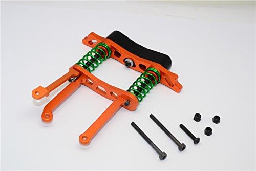 GPM For Gmade Crawler R1 Rock Buggy Upgrade Parts Aluminum Front/Rear Bumper Absorber - 1 Set Orange